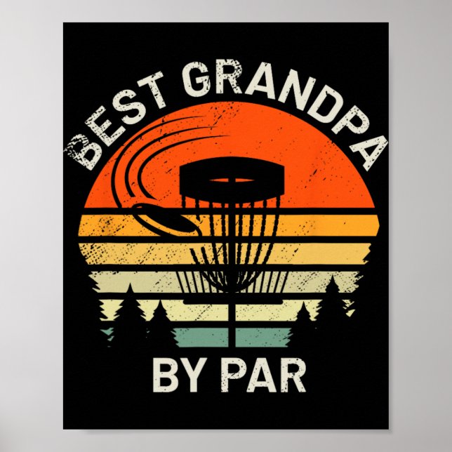 Poster Avô de Disc Golf Melhor Avô Pelo Par Frisbee  (Frente)