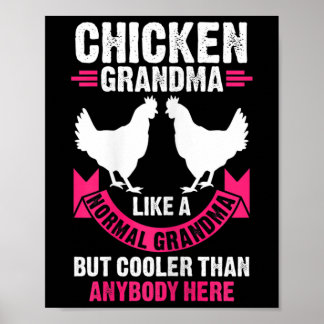 Poster Avó de Frango Feminina Como Uma Avó Normal Mas C