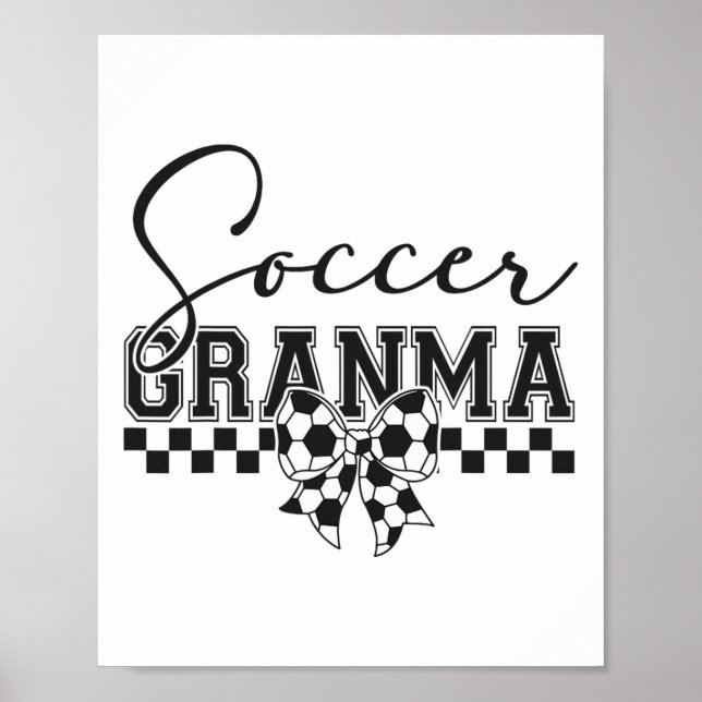 Poster Avó de Futebol Avó de Futebol Dia de Jogo da Mãe (Frente)