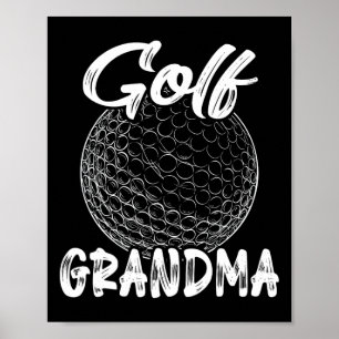 Poster Avó de Golfe Mulheres Golfista Jogadora de Bola de