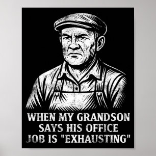 Poster Avô de Humor Engraçado Presente Dia dos Pais Avô
