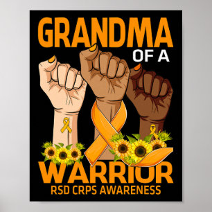 Poster Avó De Mão De Um Guerreiro Rsd Crps Sensibilização