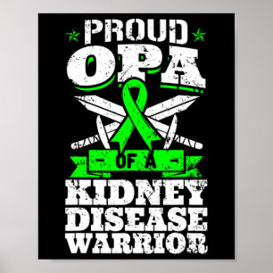 Poster Avô De Um Guerreiro De Doença Renal Sensibilização