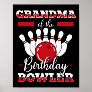 Poster Avó do Arremessador de Aniversário Celebração de B