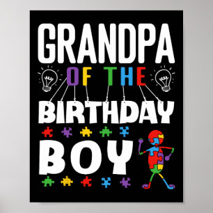 Poster Avô Do Autismo Autismo Autismo Puzzl
