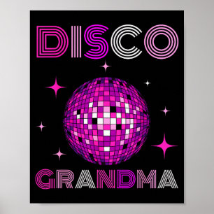 Poster Avó do Disco Retro Festa de Dança dos Anos 70 80 E