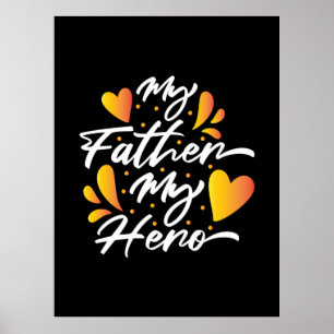 Poster Avô Gift Meu Pai Meu Herói
