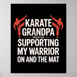 Poster Avô Karate Apoiando Meu Avô Caratê