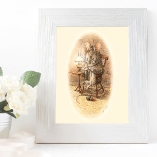 Poster Avó Mouse tricotando numa cadeira de rock