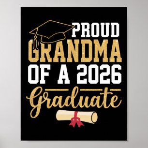 Poster Avó Orgulhosa De Um Graduado Em 2026 Senior Cl De 