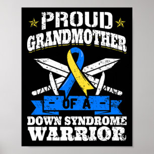 Poster Avó Orgulhosa De Um Guerreiro Com Síndrome De Down