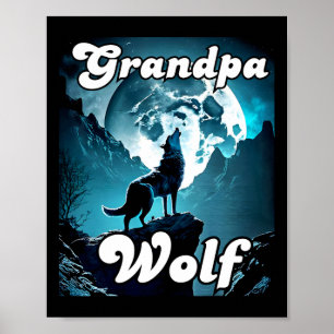 Poster Avô Wolf Correspondente Lobos Camping Pack Fa