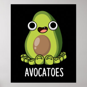 Poster Avoca-toes Piadas engraçadas de abacate Fundo Escu