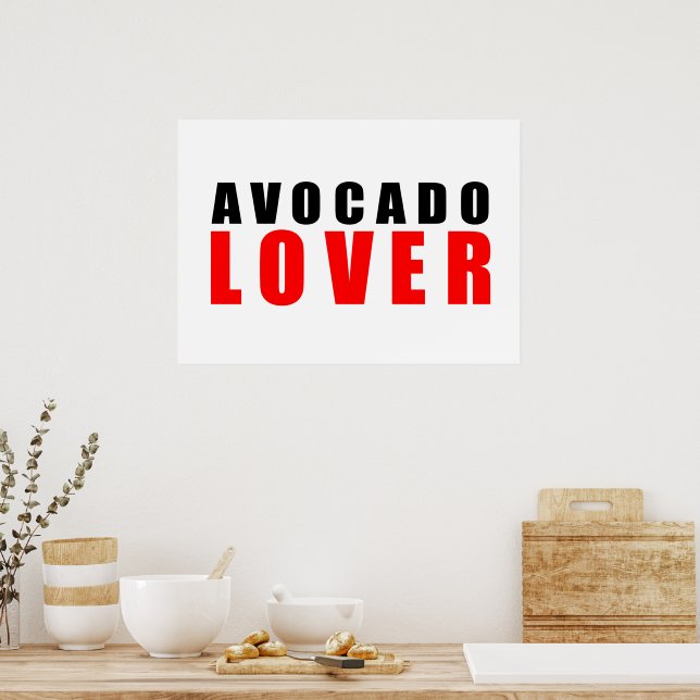 Poster Avocado, amante do abacate (Cozinha)
