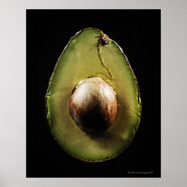 Póster Avocado,Fruta,Fundo preto (Frente)