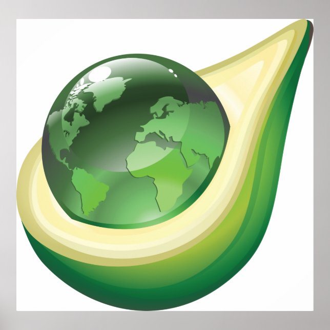 Poster Avocado Globe (Frente)