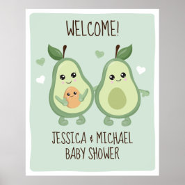 Poster Avocado Santo Chá de fraldas Guacamole