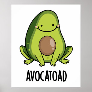 Poster Avocatoad Engraçado Avocado Topete