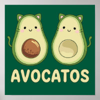 Avocatos Kawaii Cat & Avocado