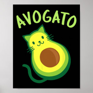 Poster Avogato Cat Avocado - Cinco engraçados de Mayo