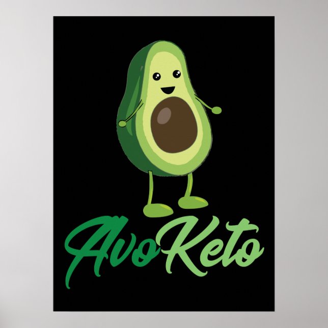 Poster Avoketo - Funny Keto Avocado (Frente)