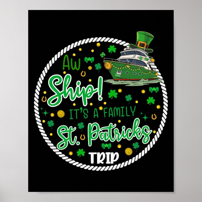 Poster Aw It's A Saint Partrick Cruise Trip Family Reunio (Frente)