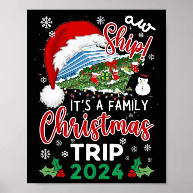 Poster Aw Ship É A Christmas Cruise Trip 2024 Family M (Frente)