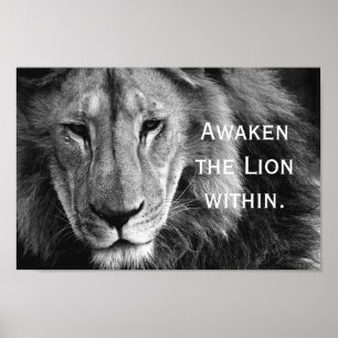 Póster Awaken Lion the within - posteres