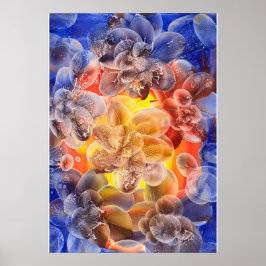 Poster Award-Winning Hand Painted Gouache Flowers