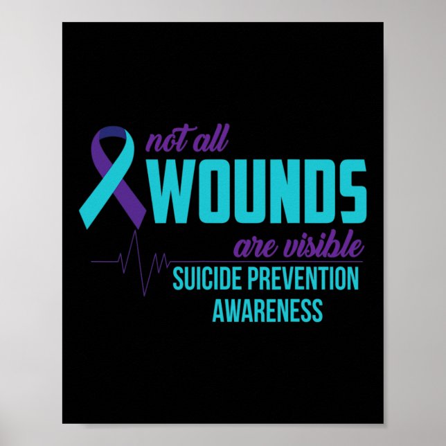 Poster Awarenes para a prevenção do suicídio da fita lacr (Frente)