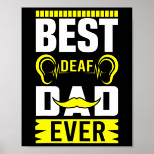 Poster Awarenes surdos do melhor Pai surdo do mundo