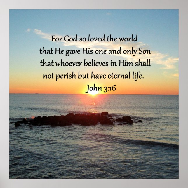 POSTER AWE-INSPIRING JOHN 3:16 SUNRISE (Frente)