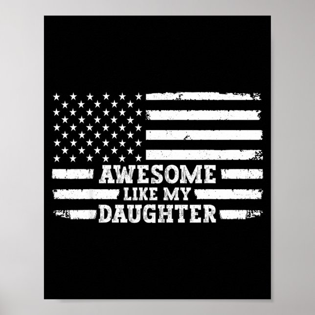 Poster Awesome Like My Daughter Men Funny  (Frente)