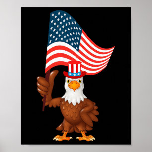 Poster Awsome Patriotic Eagle Usa Tee2