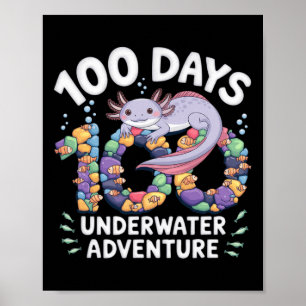 Poster Axolotl 100 Dias De Aventura Submarina Sm