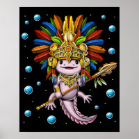 Axolotl Aztec Warrior