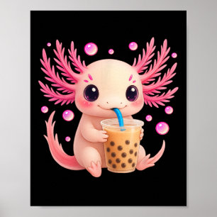 Poster Axolotl Bubble Bo Tea Anime Cute Kawaii Teen Girls