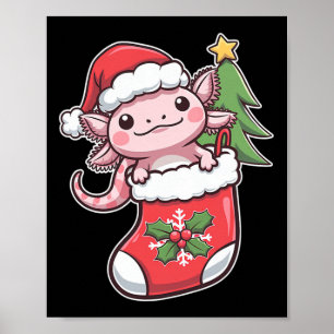 Poster Axolotl Cute Para Axolotl De Natal