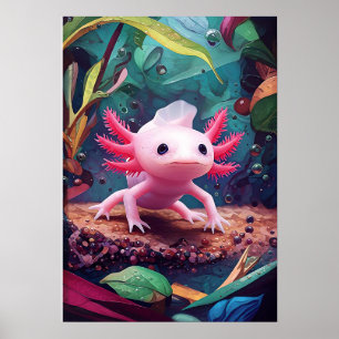 Poster Axolotl, o Sonhador Submarino