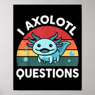 Poster Axolotl pergunta crianças engraçadas