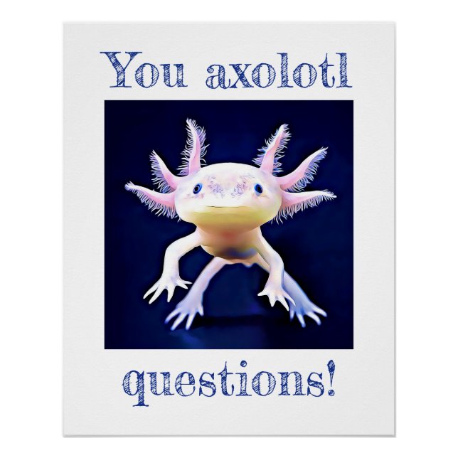 Póster Axolotl Salamander Amphiber Poster (Frente)