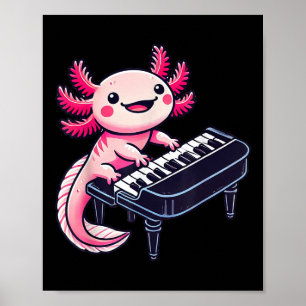 Poster Axolotl Tocando Piano Axolotls Musical