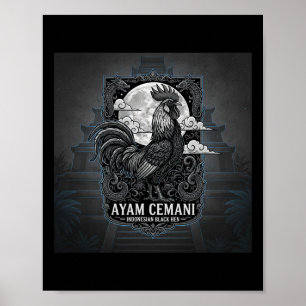 Poster Ayam Cemani - Galinha Preta Indonésia Indonésio A