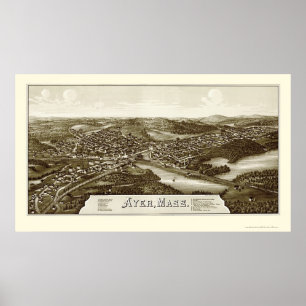 Póster Ayer, mapa panorâmico das MÃES - 1886