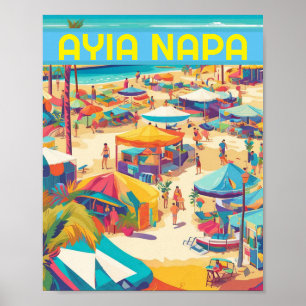 Poster Ayia Napa Chipre — estância turística