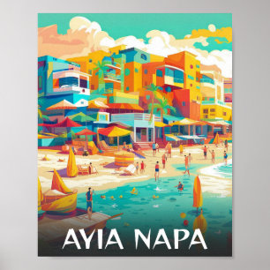 Poster Ayia Napa turista de Chipre