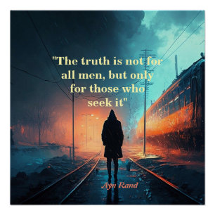 Póster Ayn Rand Cote Sobre A Verdade (Imagem John Galt)