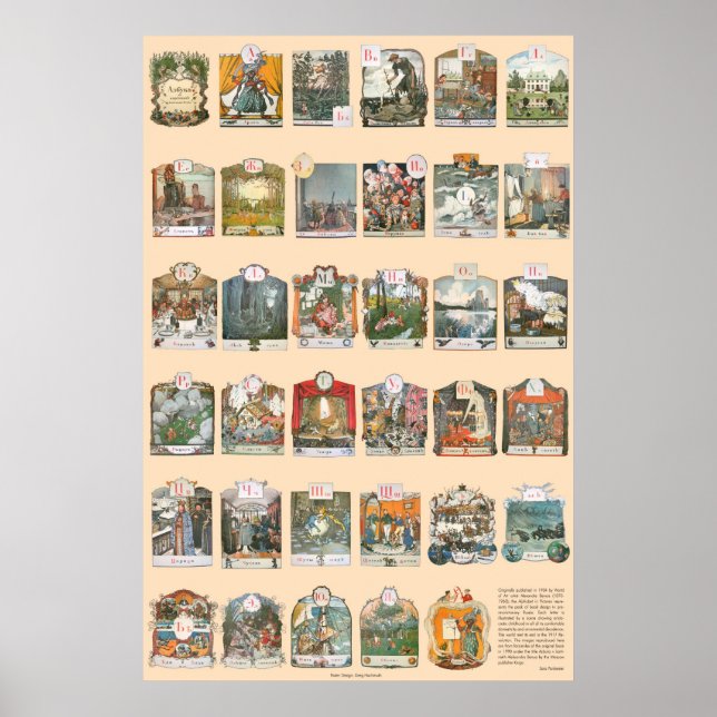 Poster Azbuka (Alfabeto) por Alexander Benois (Frente)