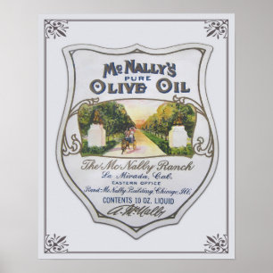 Poster Azeite de Fazenda McNally na colheita de La Mirada