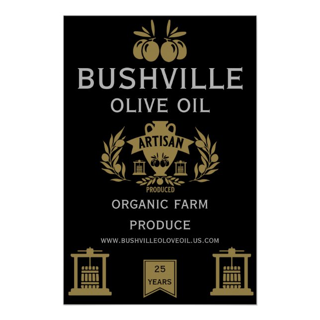 Póster Azeite do mercado de agricultores (Frente)